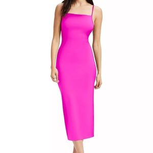 Good American Spaghetti Scuba Midi-Dress